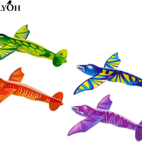 Henbrandt 48 x Dinosaur Polystyrene Dino Gliders - Wholesale Bulk Buy [Toy]