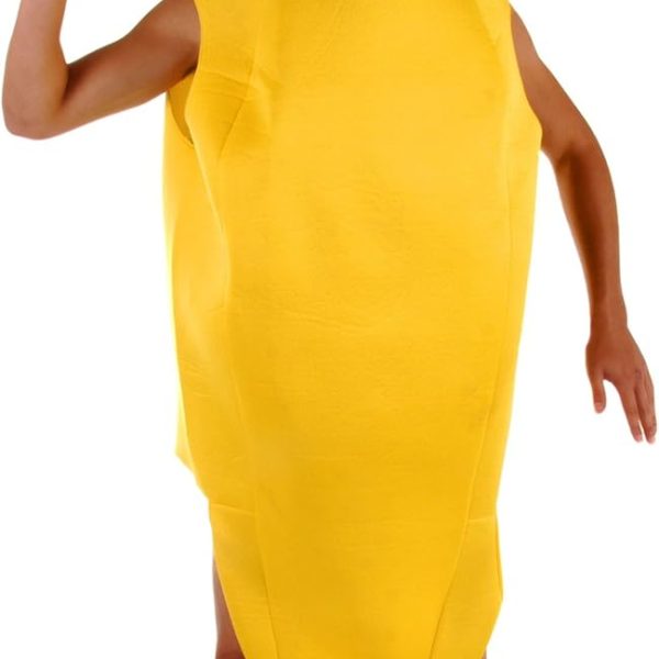 HENBRANDT Adult Banana Suit Fancy Dress Costume Yellow Banana Jumpsuit Stag Night Halloween Dress Up Outfit One Size Unisex Novelty Fancy Dress Costume for Men and Women