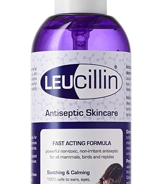 Leucillin Natural Antiseptic Spray - Antibacterial Antifungal Antiviral for Dogs Cats All Animals Itchy Skin Minor Wound Care and Skin Health | 150ml